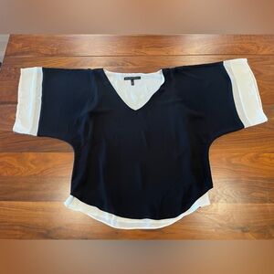 White House Black Market Flowy Cream Blouse